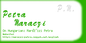 petra maraczi business card